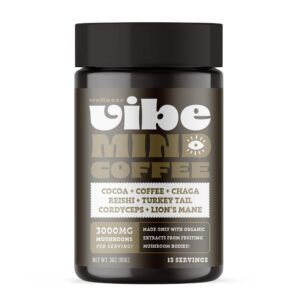 WellnessVibe Mind Coffee - Organic Gourmet Mushroom Coffee - 3oz Jar